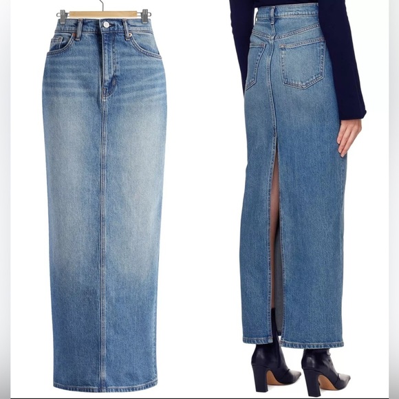 Reformation Dresses & Skirts - Reformation Darla Ultra High Rise Denim Maxi Skirt Size 30 new with tags